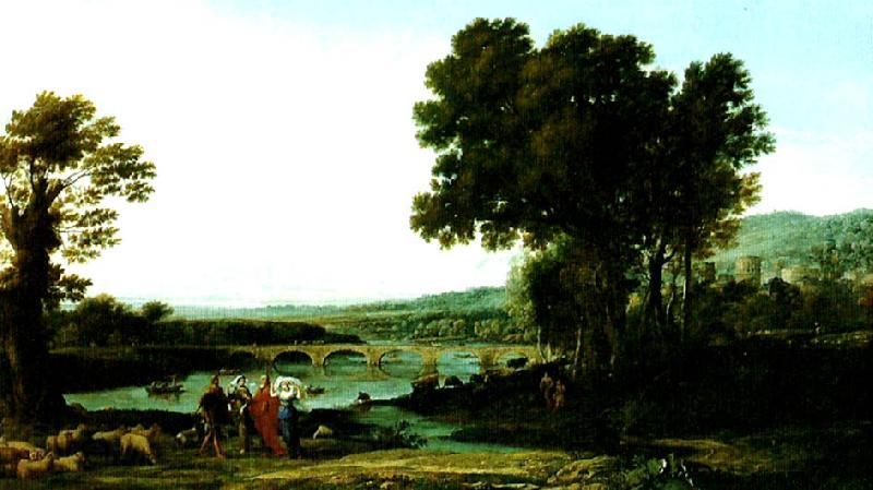 Claude Lorrain landscape with jacob and laban and his daughters Norge oil painting art